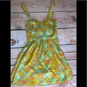 Band of Gypsies Tie Back Floral Island Dress L